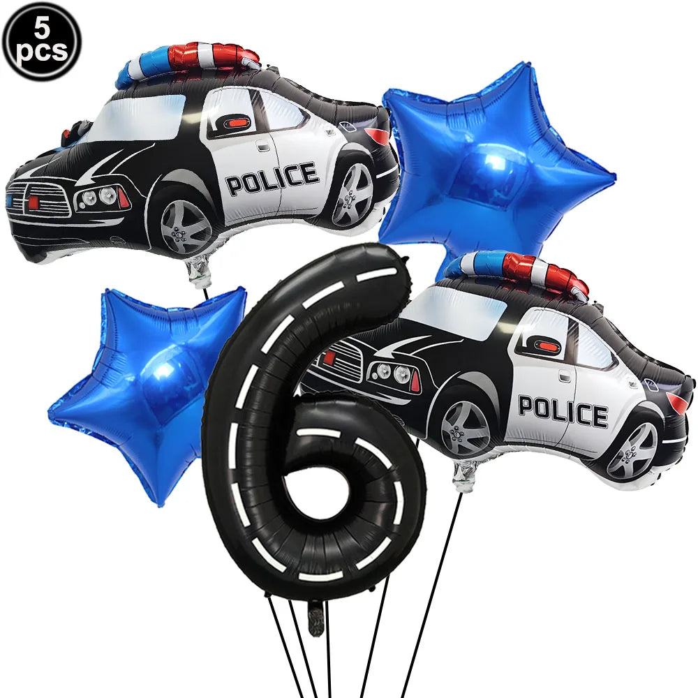Police Party Plates Cups Napkins Police Officer and Car Party Birthday Party Decorations Tableware Boys Police Party Supplies - Big Tim's Magic Emporium