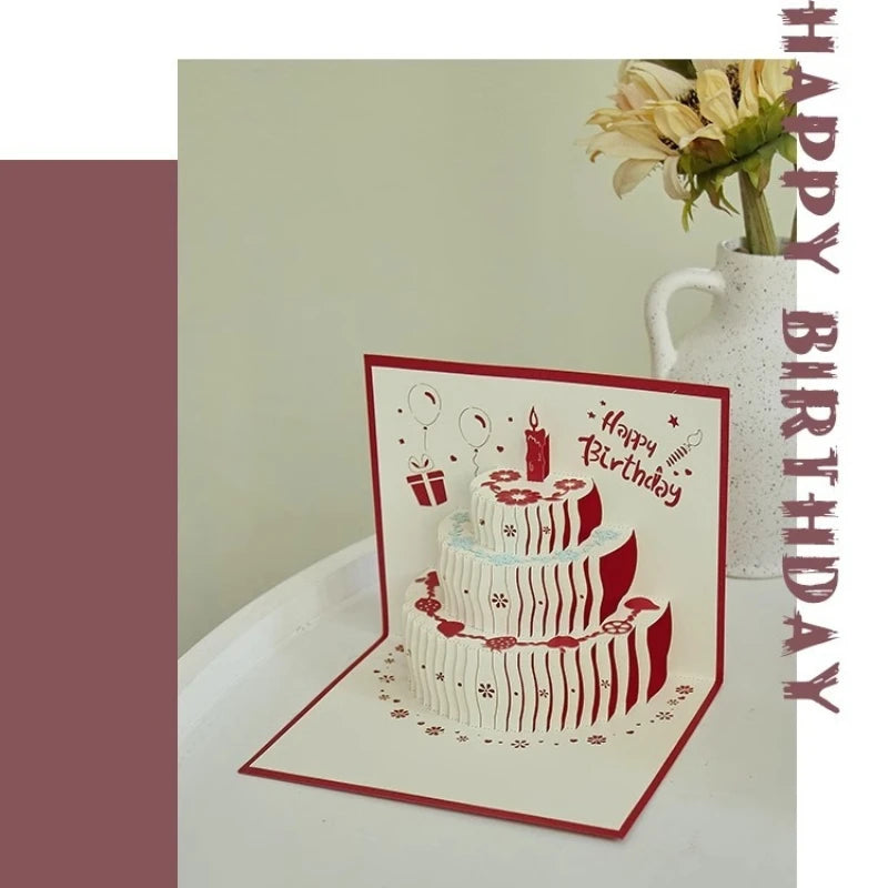 Happy Birthday Pop Up Card – 3D Birthday or Anniversary Greeting Card for Milestone Celebrations, Wedding Anniversary