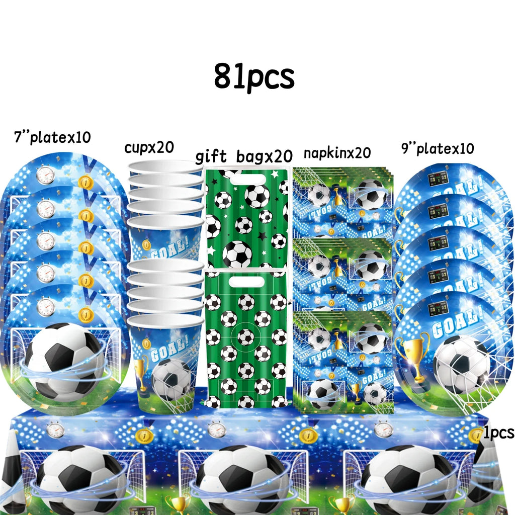 Football Party Stuff Soccer Party Tableware Tablecloth Napkin Cup Plate Soccer Party Backdrop Baby Shower Football Party Favors - Big Tim's Magic Emporium
