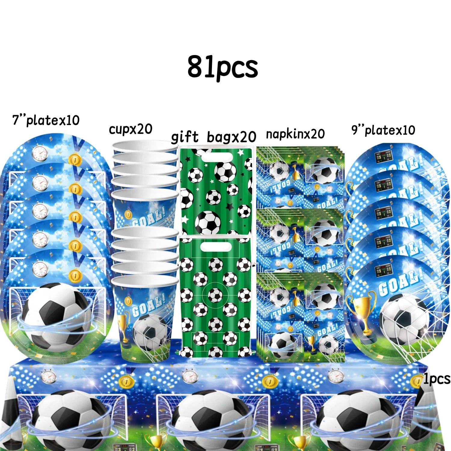 Football Party Stuff Soccer Party Tableware Tablecloth Napkin Cup Plate Soccer Party Backdrop Baby Shower Football Party Favors - Big Tim's Magic Emporium