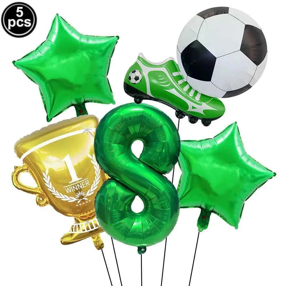 Soccer Party Decoration Balloons Soccer Balls Football Sneakers Trophy Foil Balloons for Birthday Sports Theme Party Supplies