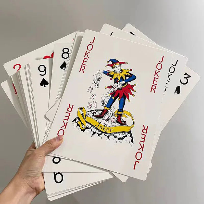 Super Jumbo Oversized Playing Cards 4x Larger 54 CardsCarnival Wedding Birthday Party Favors Board Games For Adults And Family