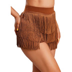The Stardust Havana Fringe Skirt – High-Waist Tiered Tassel Performance Skirt
