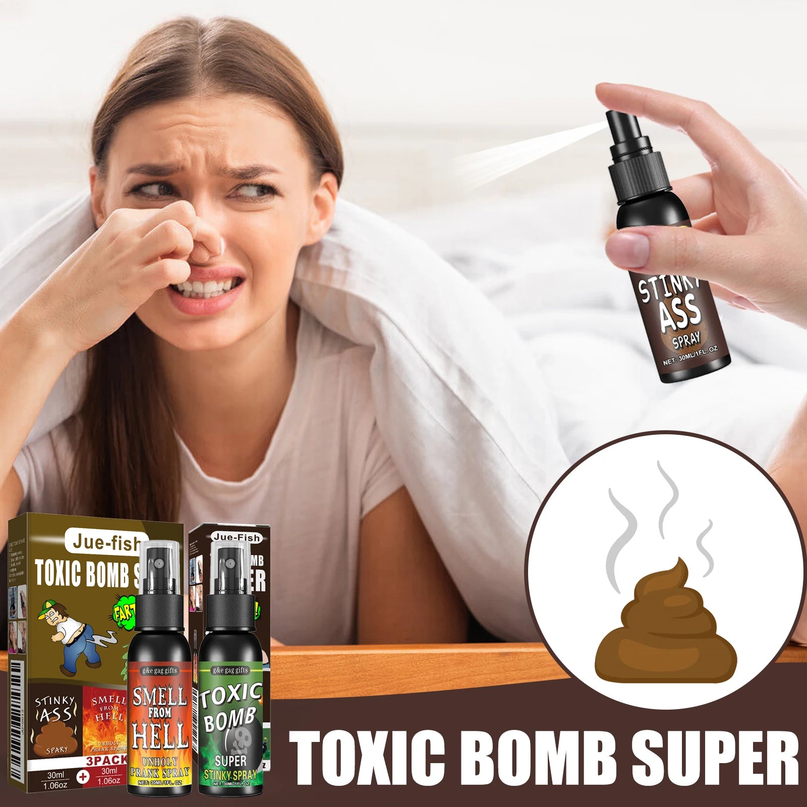 Novelties Liquid Fart Gag Prank Joke Spray Can Stink Bomb Smelly Stinky Gas Joke Sprinkle Prank Family Entertainment Supply - Big Tim's Magic Emporium