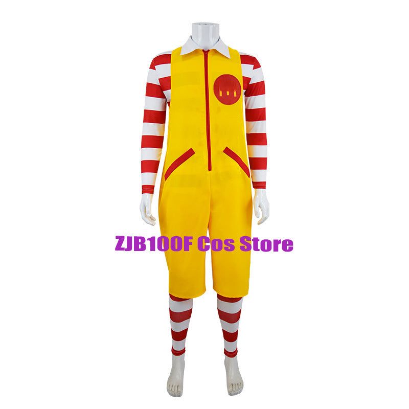 M Uncle Clown Cosplay Anime Parent-Child Costume Jumpsuits Fastfood Yellow Clown Clothing for Kids Halloween Christmas Cosplay - Big Tim's Magic Emporium