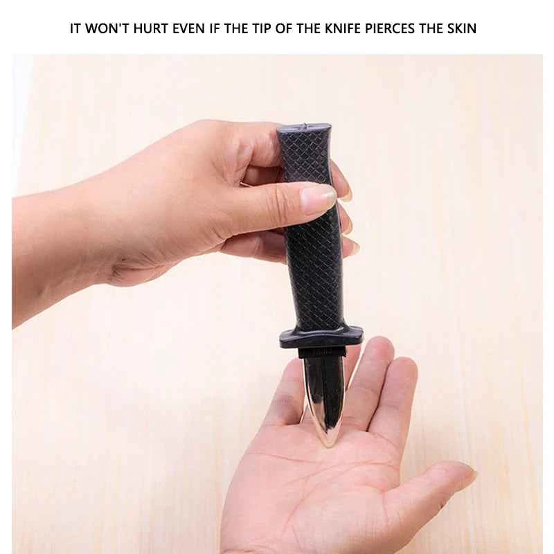 Props Toys Joke Magic Plastic Retractable Knife Joke Prank Props Knife Scary Trick Fake Dagger Funny - Big Tim's Magic Emporium