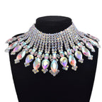 Radiating Statement Rhinestone Crystal Necklace