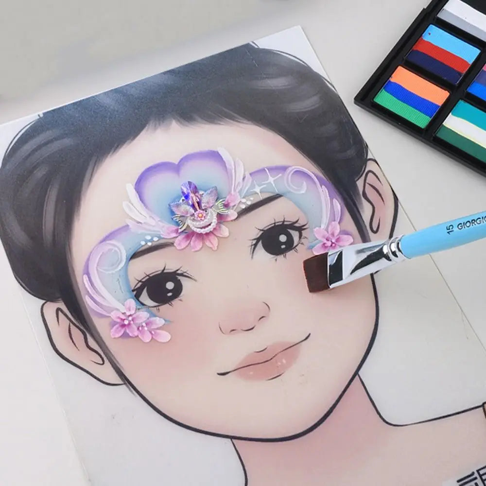 Body Pinting Face Body Art Paint Multifunctional Wooden Handle Drawing Art Pen with Storage Box Portable Oil Painting Brushes