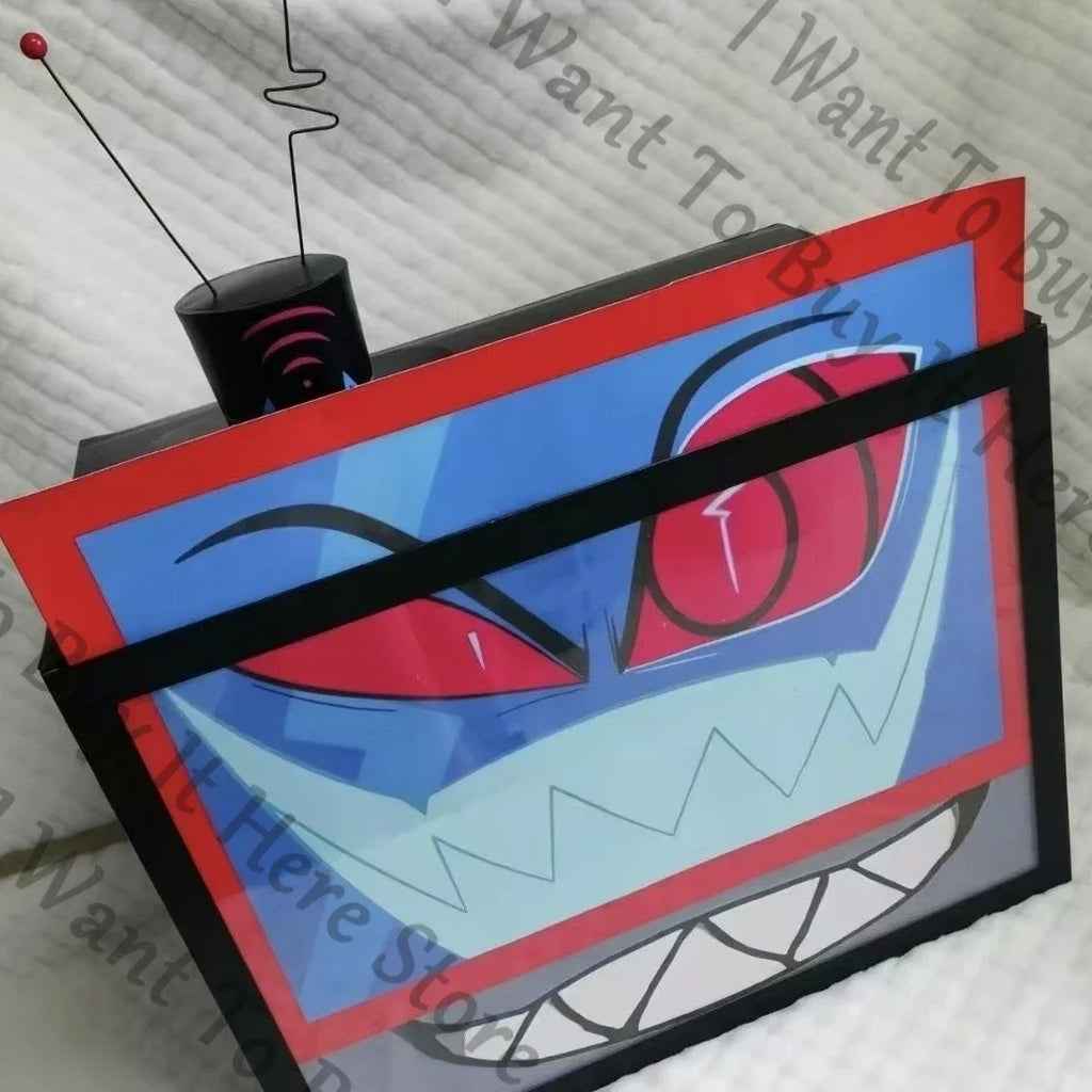 Anime Hazbin Hotel Vox Cosplay Cartoon Handmade Fold Headgear Model Head Covering Prop Helmet Accessory Mascot Ambitus Xmas Gift - Big Tim's Magic Emporium