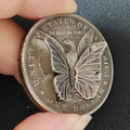 Mechanical Coin with Movable butterfly wings for Friend's Gift