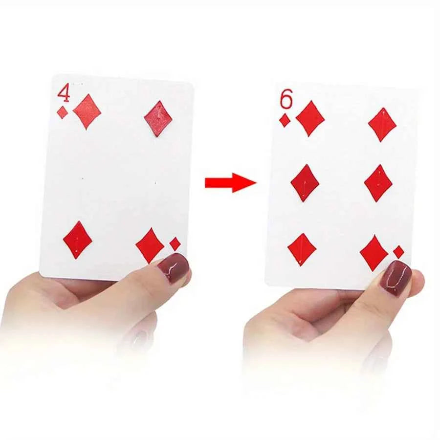 Magic Tricks Card Fantastic 4 to 6 Moving Point Card for Magician Cards Magic Gimmicks Close Up Magic Props JXB - Big Tim's Magic Emporium