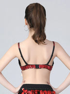 The Stardust Tribal Empress – Metallic Studded Coin & Rhinestone Tribal Belly Dance Bra Top
