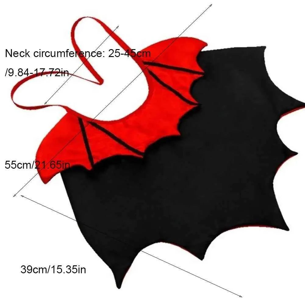 Bat Transformation Halloween Pet Costume Stand-collar Comfortable Cat Cosplay Cloak Bow Soft Fabric Small Dog Knight Cape Party
