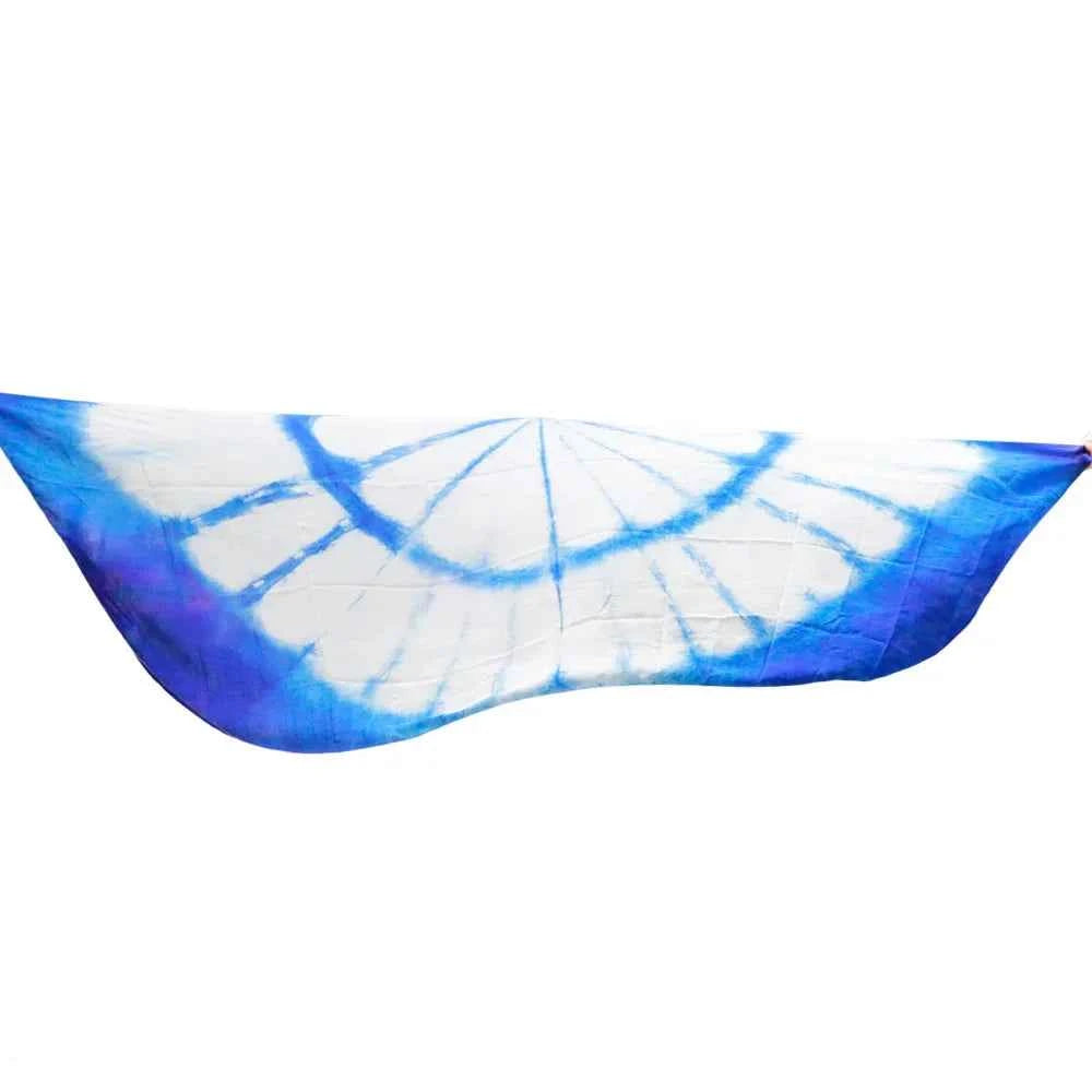 Dance Props 100% Silk Stage Performance Props Half semicircle Belly Dance Silk Semicircle Veils white royal blue