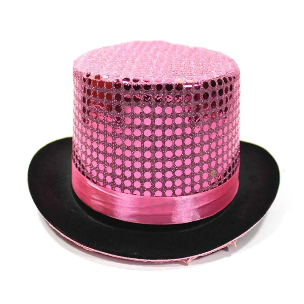 Magician Top Hat Jazz Sparkling Mirror Hat Male And Female Comedians Performing Hats Stage Lighting Focusing Hat