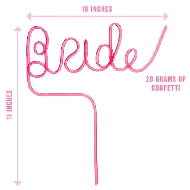 Hen Party Straws Bachelorette Party Favors Bride Straw for Bachelorette Party Decorations Hen Party Supplies - Big Tim's Magic Emporium