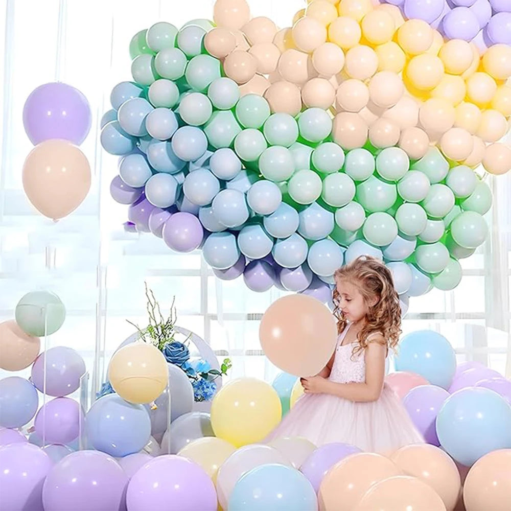 Macaron Party Balloon Set Pink Blue Yellow Colorful Air Ball Baby Shower Children's Birthday Wedding Anniversary Birthday Decor