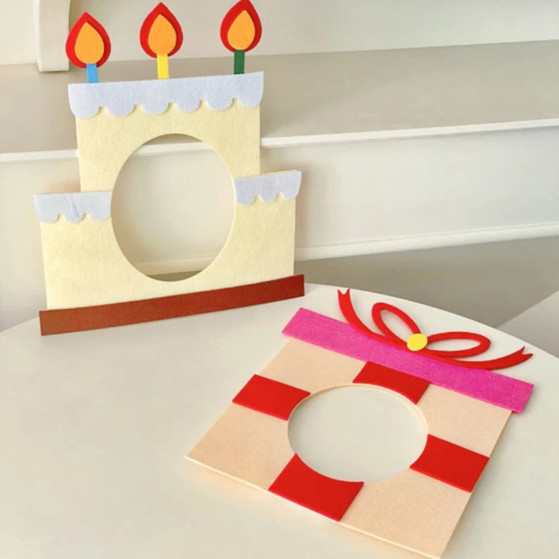 Birthday Party Supplies Funny Hat Ins Felt Birthday Hats Creative Party Cap with Rope Kids Party Cap Party Photo Props - Big Tim's Magic Emporium