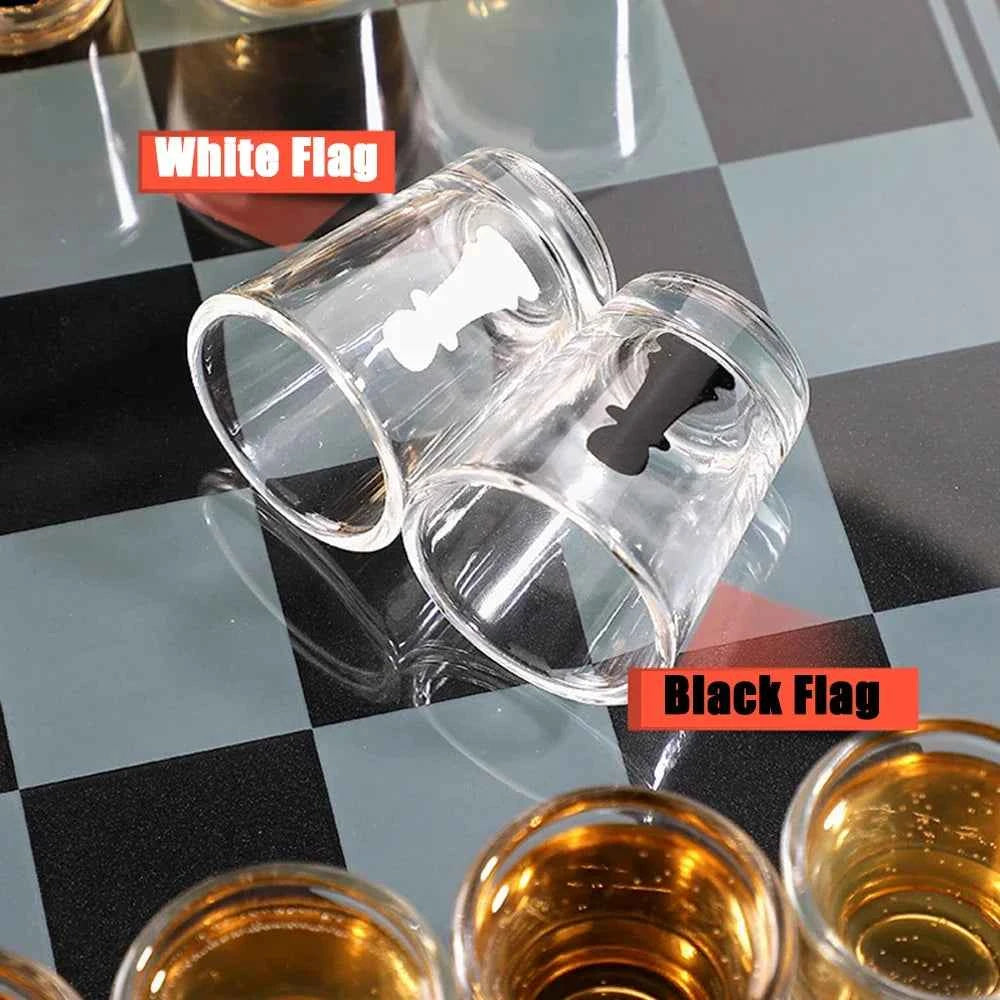 Bar Drinking Games Chess Game Set 35x35cm Party Favor With 32 Game Glasses Bar Entertainment Supplies