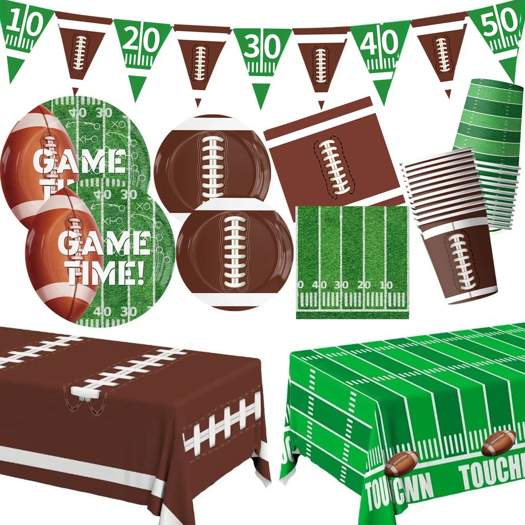 Super Bowl Rugby American Football Children's Birthday Party Paper Decoration Party Supplies Party Supplies Party Decorations - Big Tim's Magic Emporium