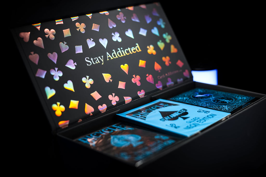 Holo Rose Gold Foil Brick Box for Playing Cards [LIMITED to 199] V2 by Card-Addiction.com