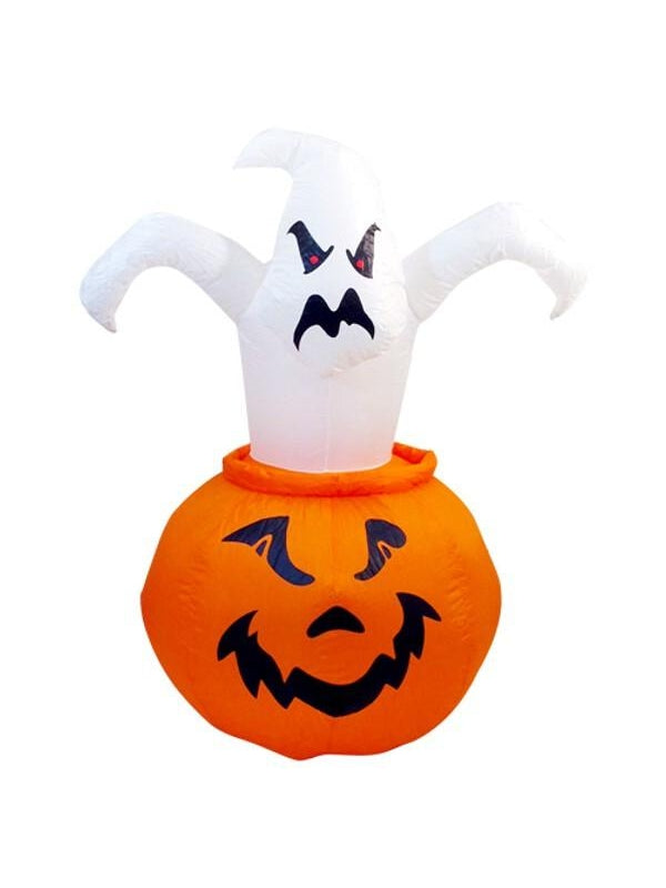 Airblown Pumpkin with Pop Out Ghost by Masquerade