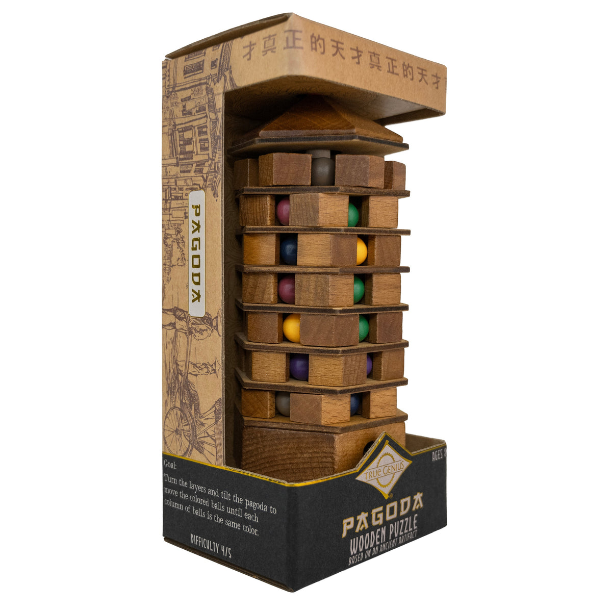 Chinese Pagoda - Turn and Tilt Tower Puzzle by Project Genius