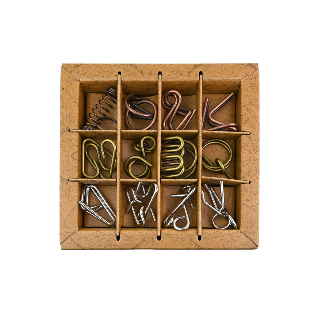 Ancient Metal Puzzle Set - 12 Pack by Project Genius