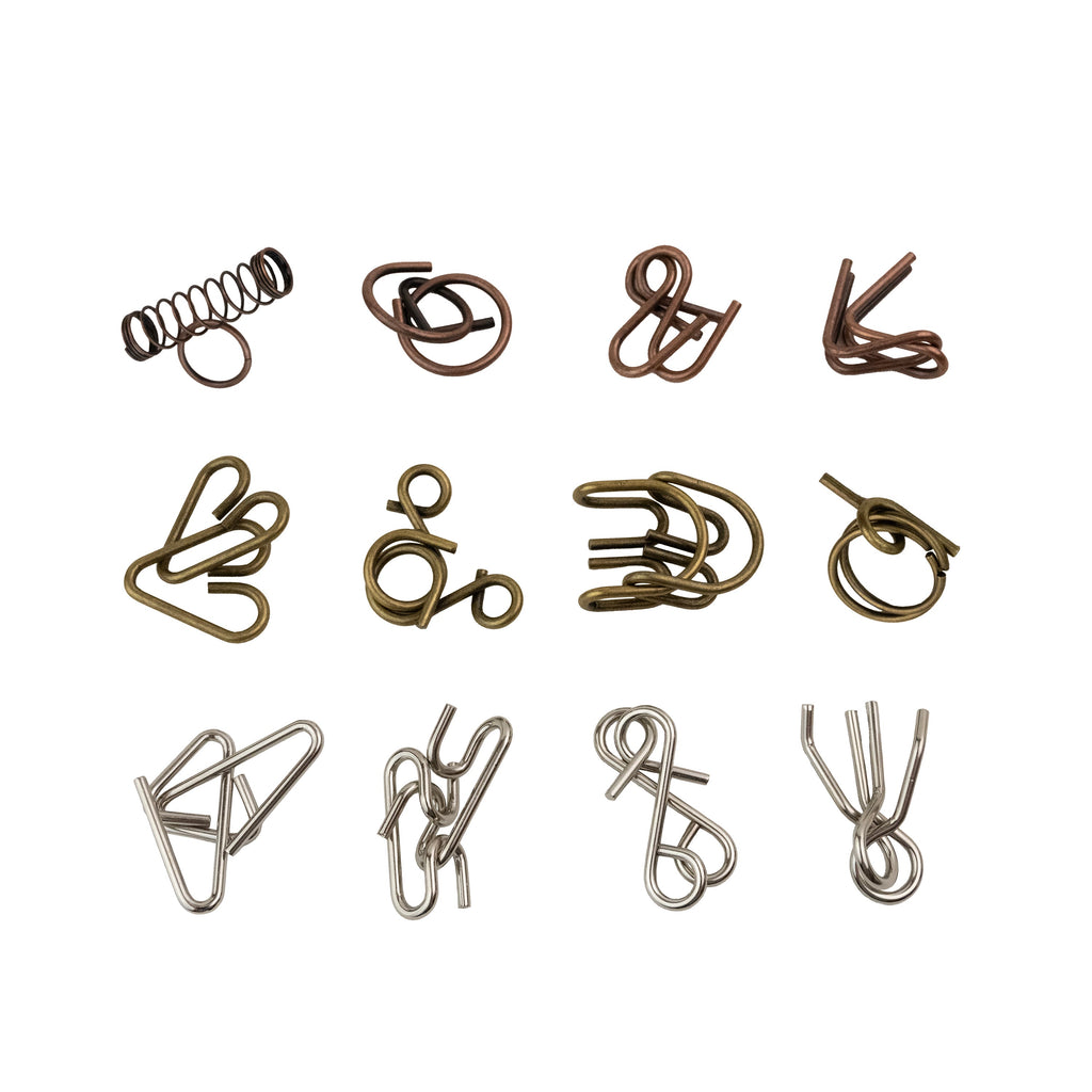 Ancient Metal Puzzle Set - 12 Pack by Project Genius