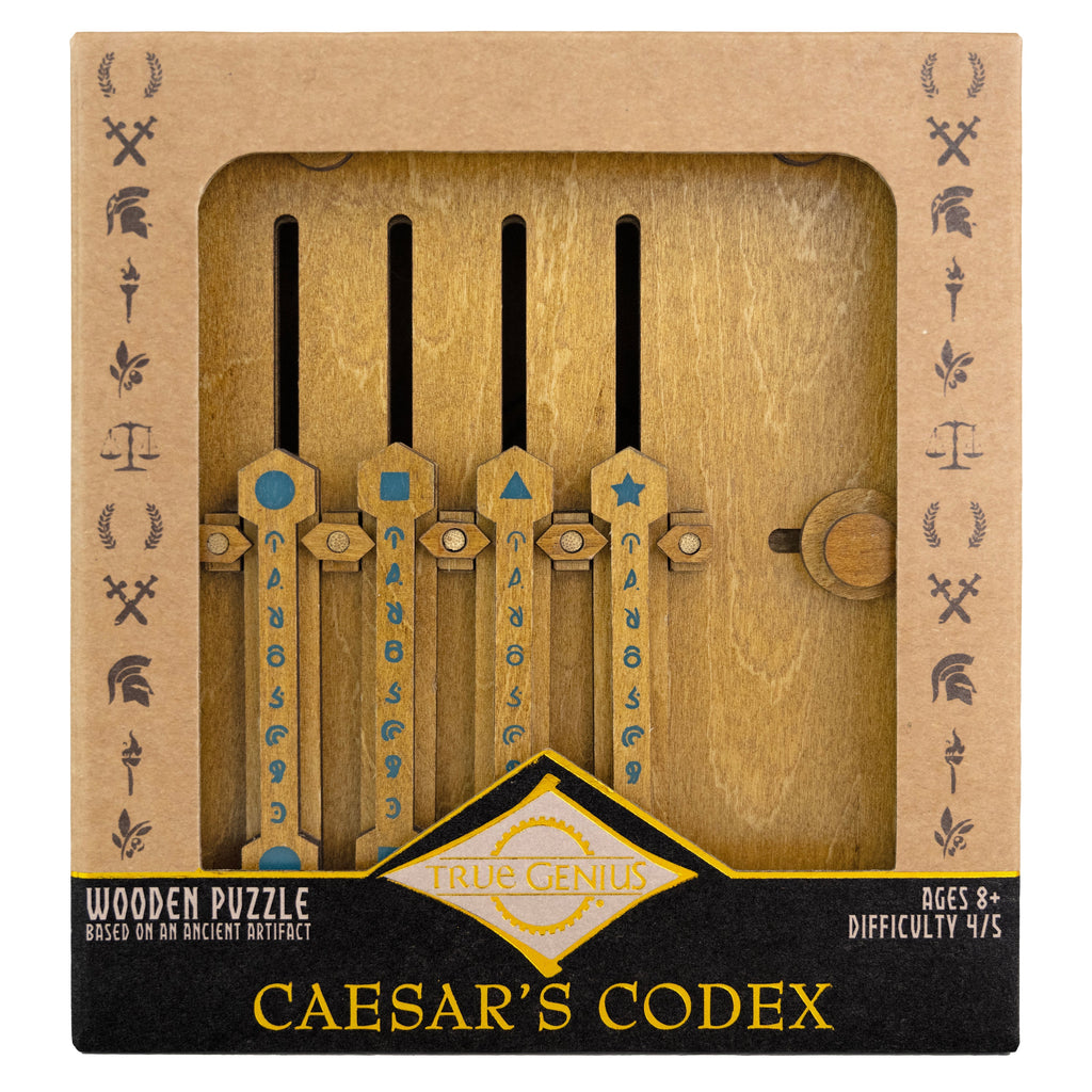 Caesar's Codex - Lever Sliding Wooden Puzzle by Project Genius