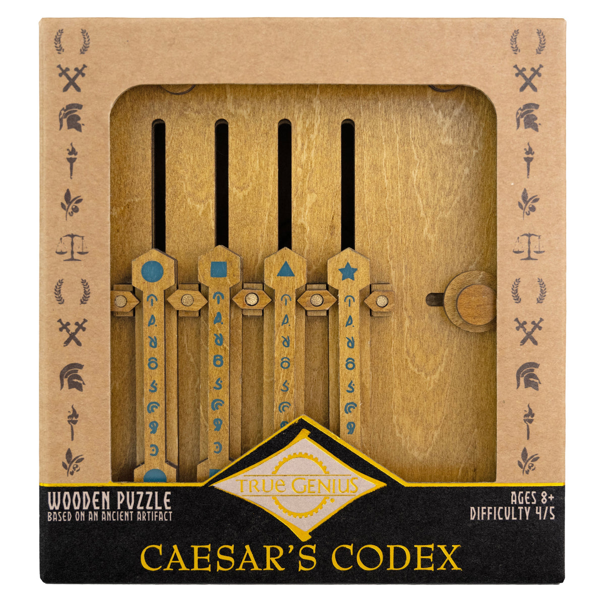 Caesar's Codex - Lever Sliding Wooden Puzzle by Project Genius