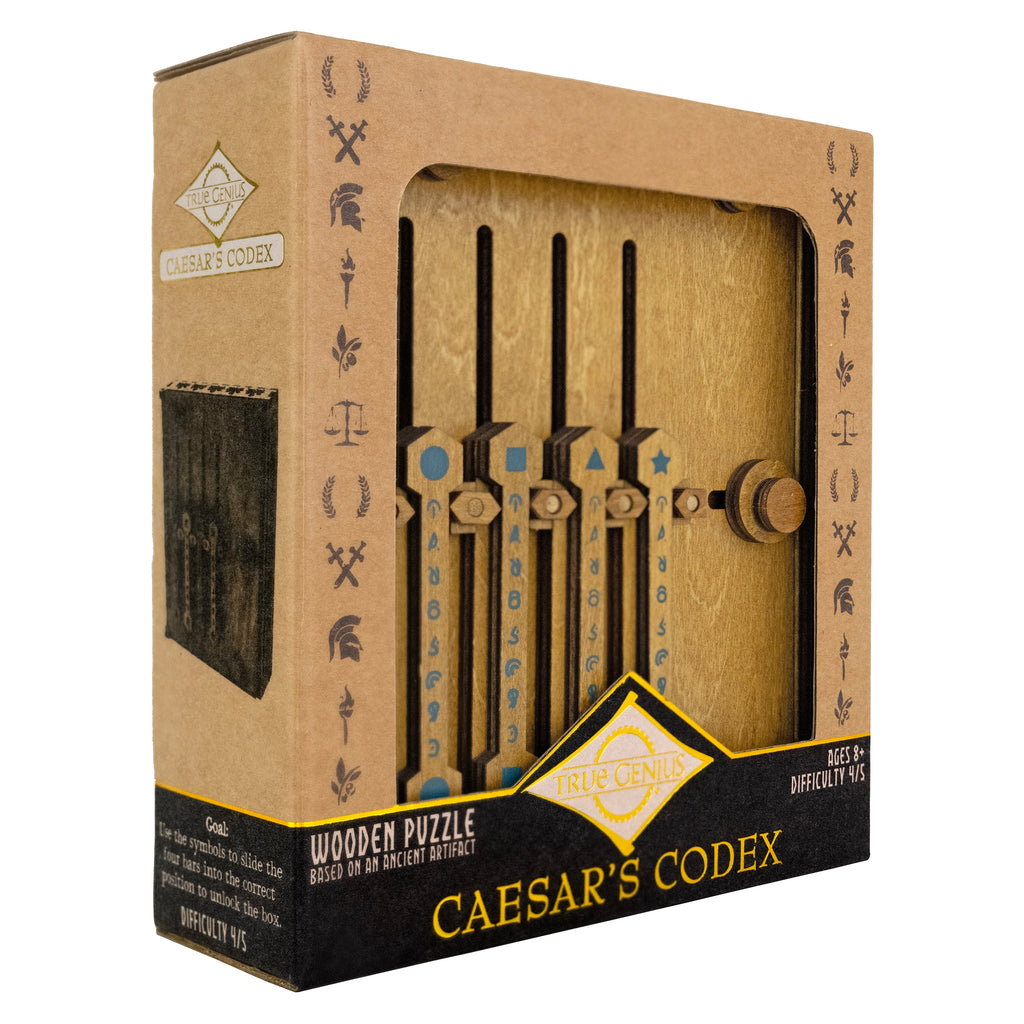 Caesar's Codex - Lever Sliding Wooden Puzzle by Project Genius