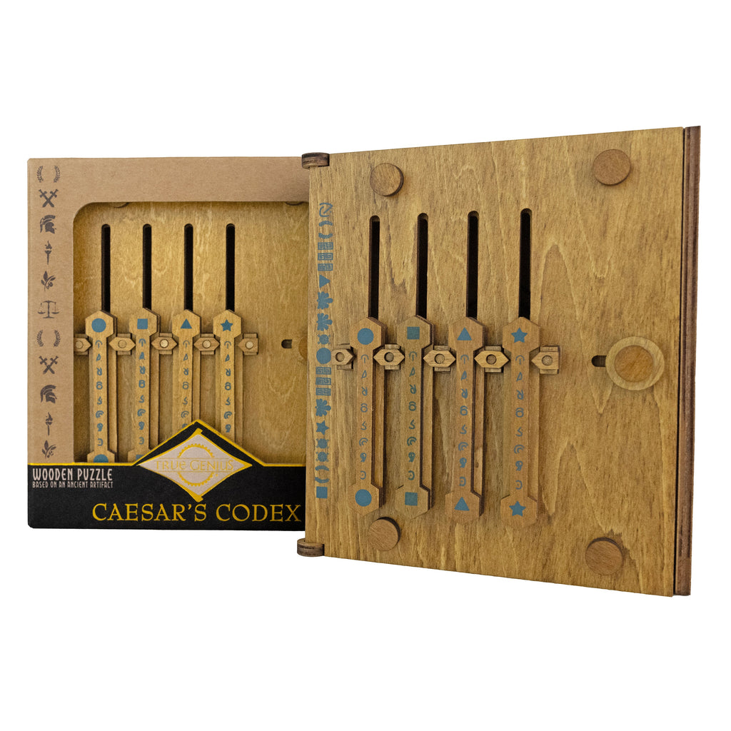 Caesar's Codex - Lever Sliding Wooden Puzzle by Project Genius