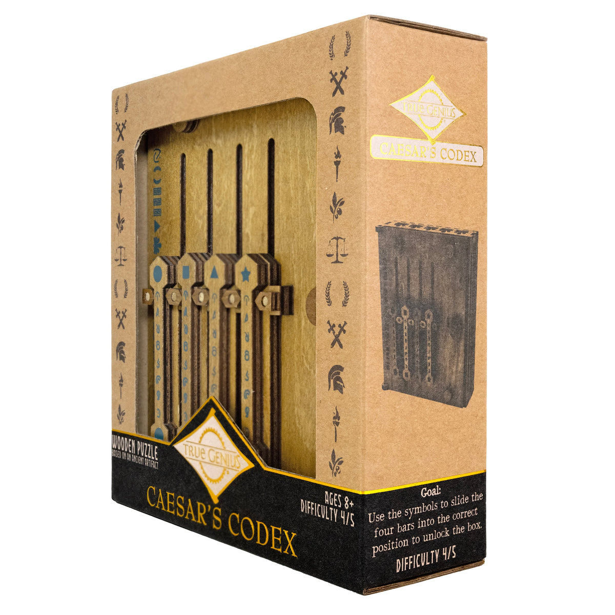 Caesar's Codex - Lever Sliding Wooden Puzzle by Project Genius