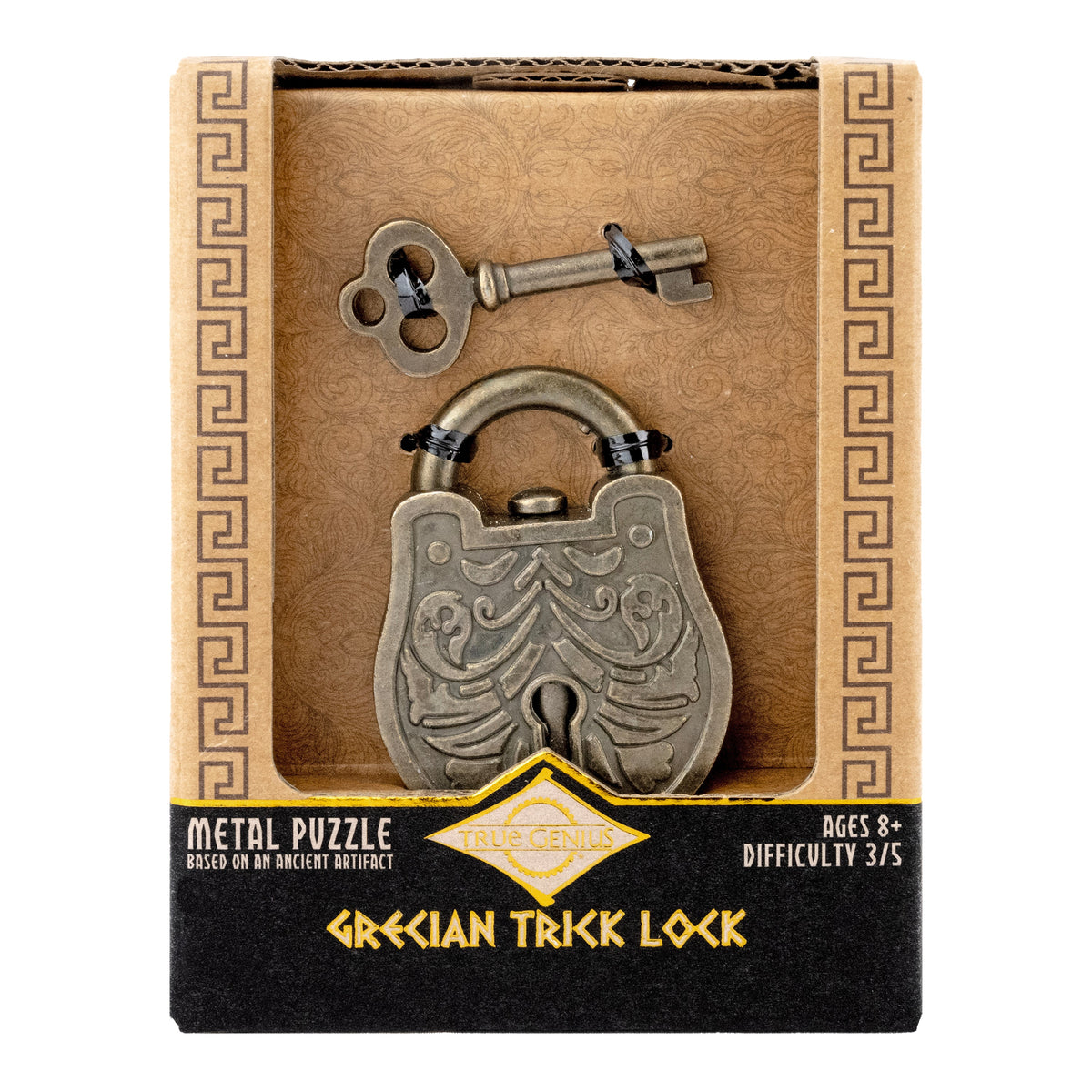 Grecian Trick Lock- Theodorus' Key and Lock Puzzle by Project Genius