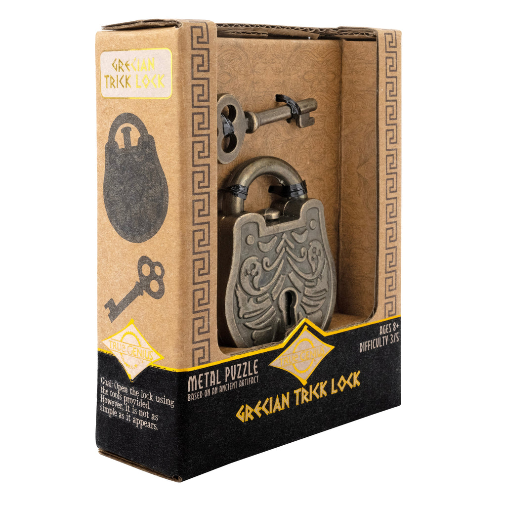 Grecian Trick Lock- Theodorus' Key and Lock Puzzle by Project Genius