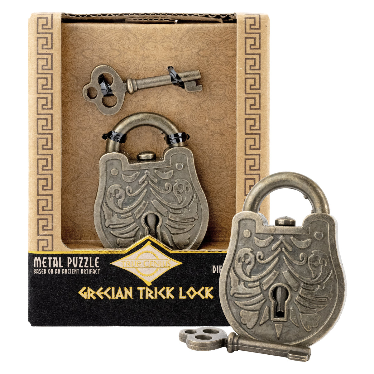 Grecian Trick Lock- Theodorus' Key and Lock Puzzle by Project Genius