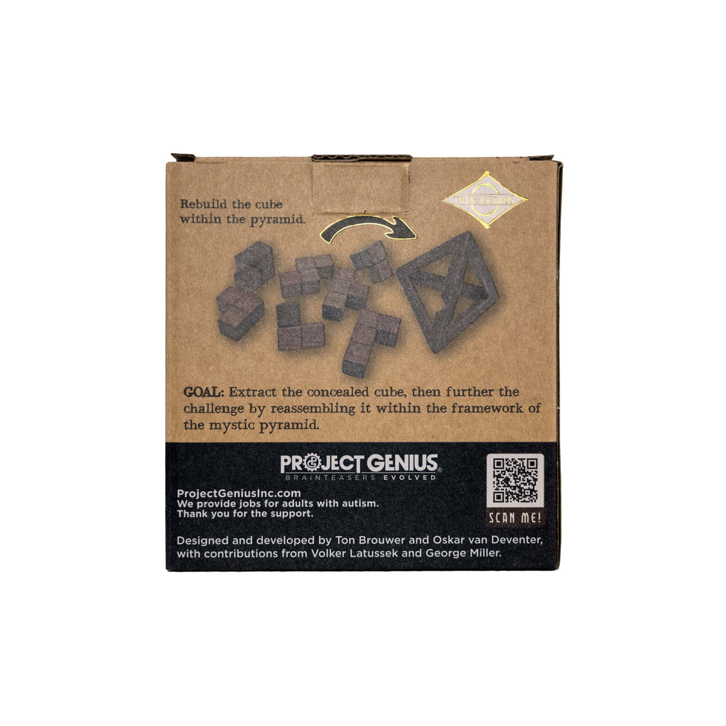 Egyptian Triglyph - Wooden Pyramid Brainteaser by Project Genius