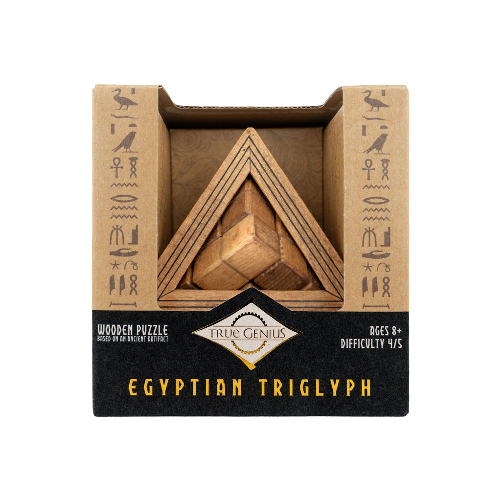 Egyptian Triglyph - Wooden Pyramid Brainteaser by Project Genius