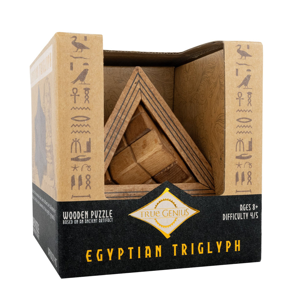Egyptian Triglyph - Wooden Pyramid Brainteaser by Project Genius