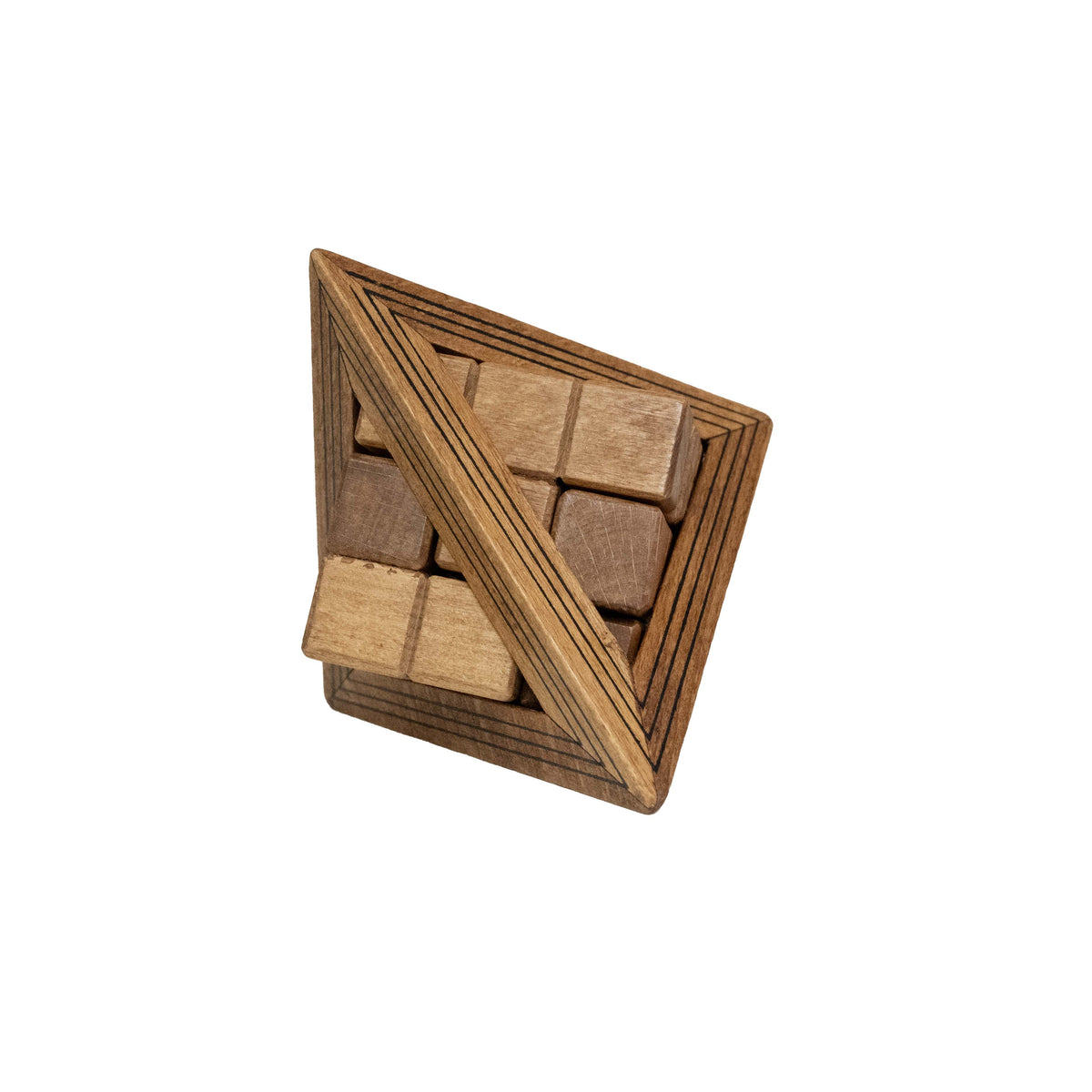 Egyptian Triglyph - Wooden Pyramid Brainteaser by Project Genius
