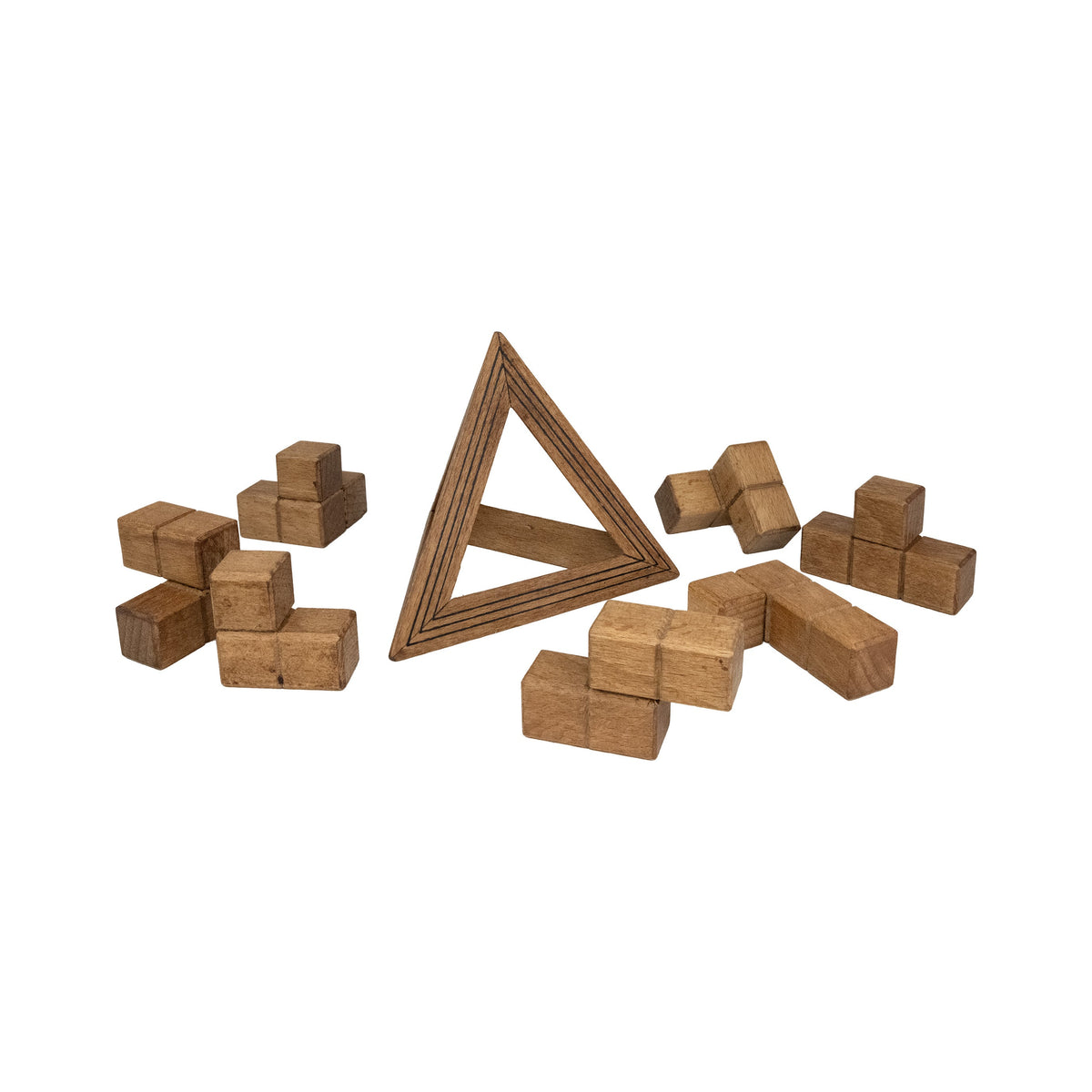 Egyptian Triglyph - Wooden Pyramid Brainteaser by Project Genius