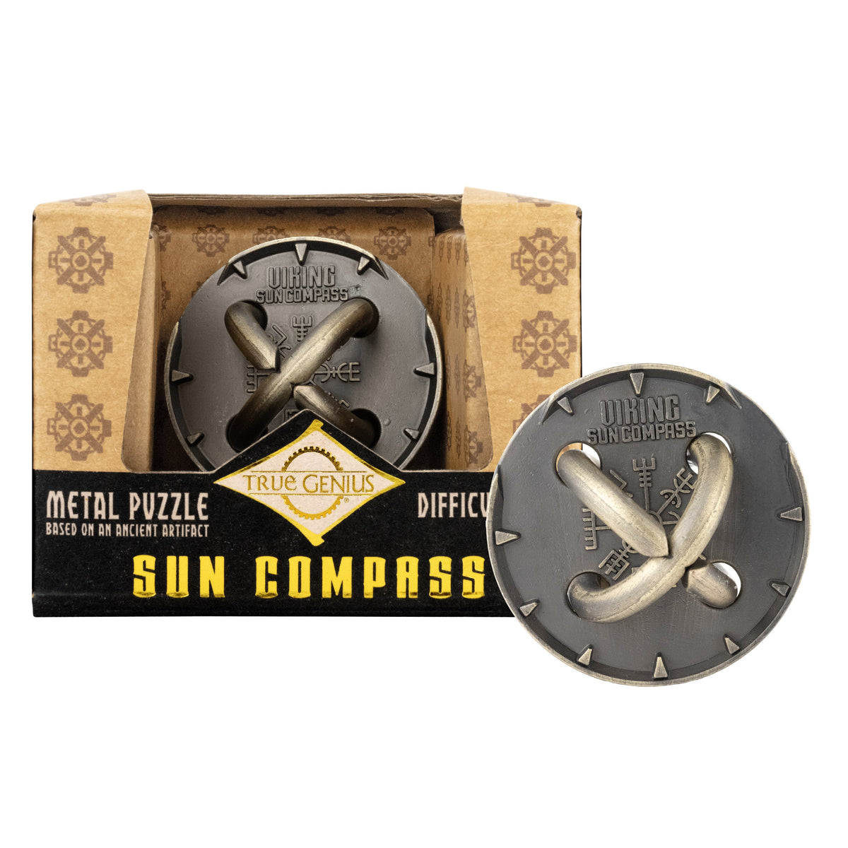 Viking Sun Compass - Metal Puzzle by Project Genius