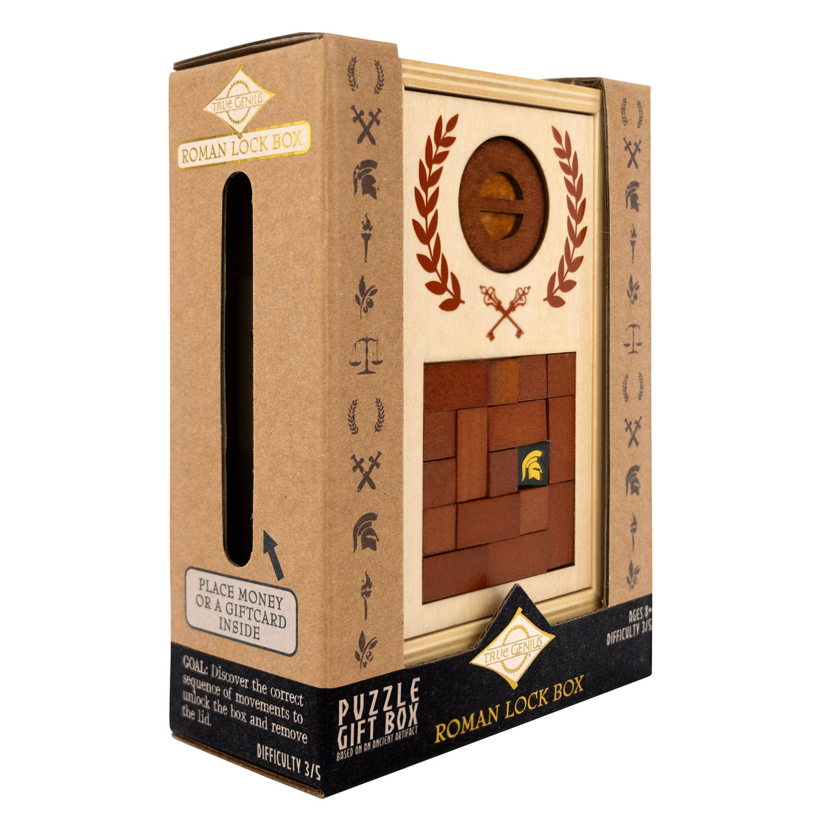 Roman Lock Box - Secret Gift Box Puzzle by Project Genius