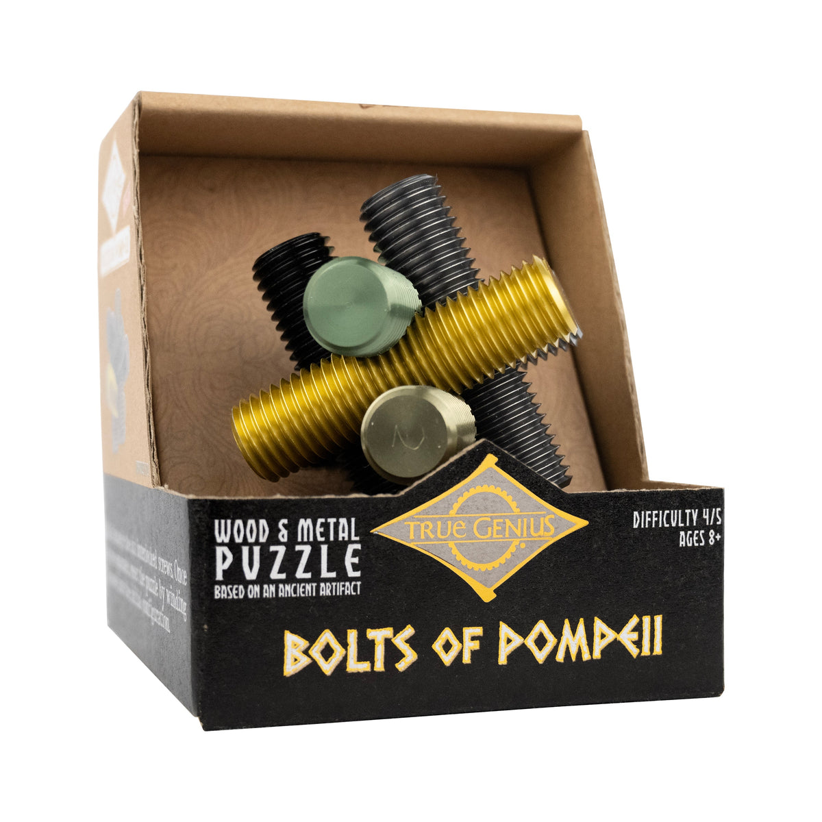 Bolts of Pompeii – Interlocking Metal Burr Puzzle by Project Genius