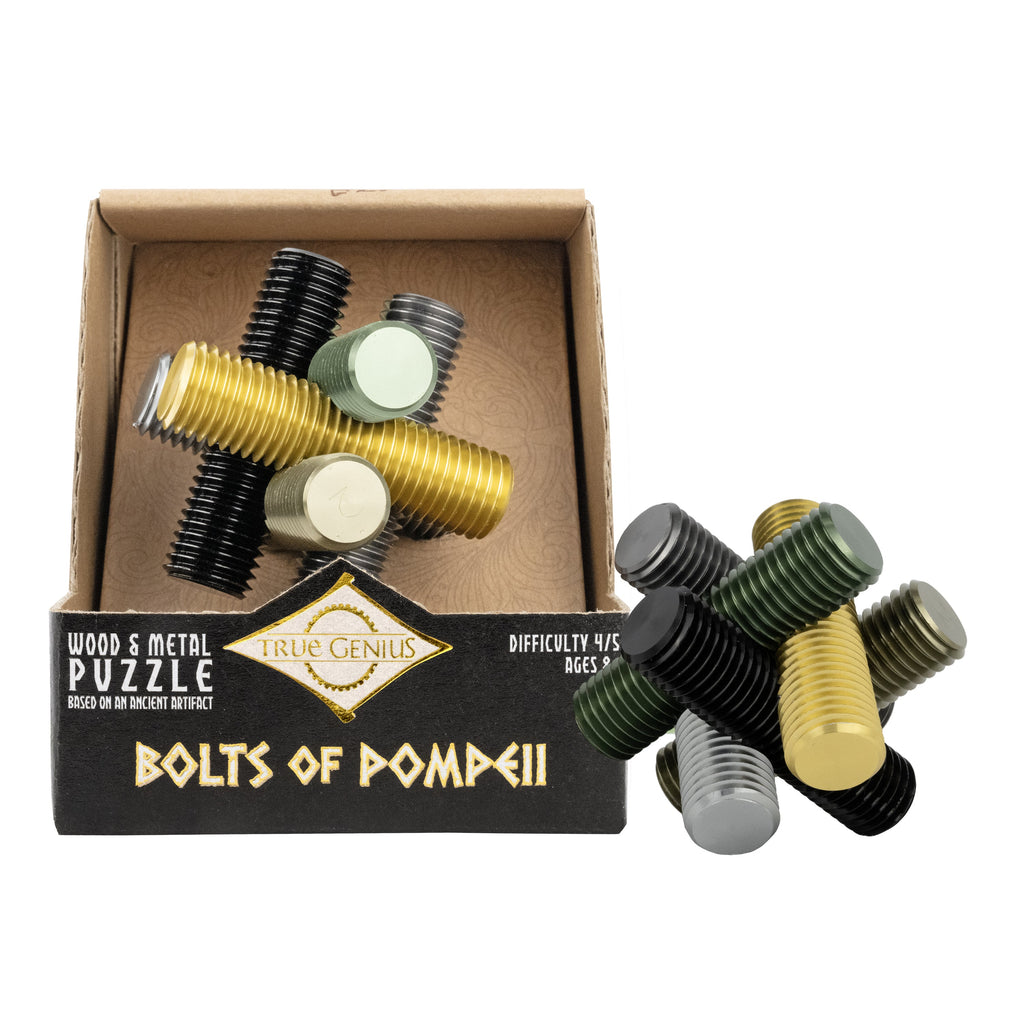 Bolts of Pompeii – Interlocking Metal Burr Puzzle by Project Genius