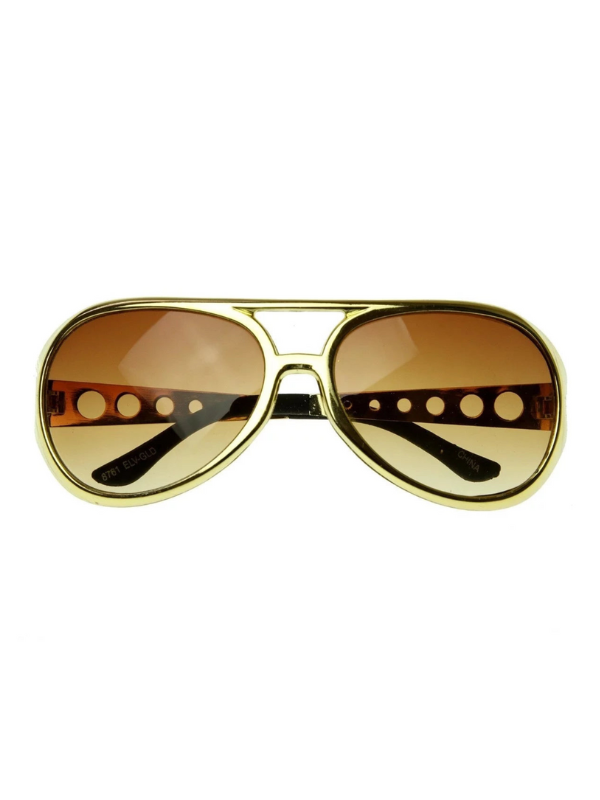 Gold Rock Star Glasses by Masquerade
