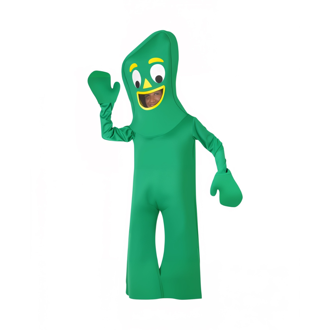 Funny, Green Bendy Clay Man Adult Costume, Halloween by Masquerade