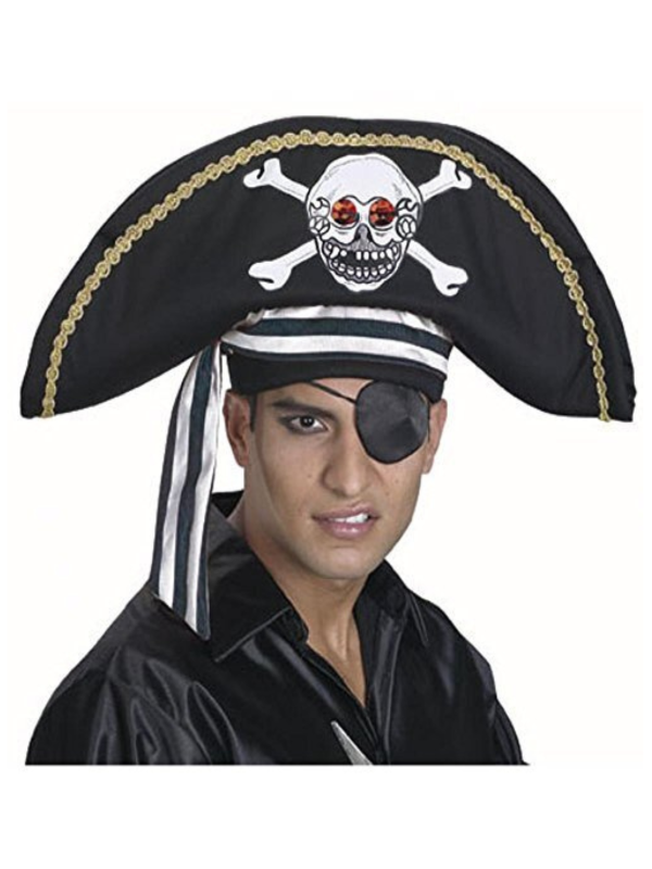 Adult Spooky Pirate Costume Hat by Masquerade