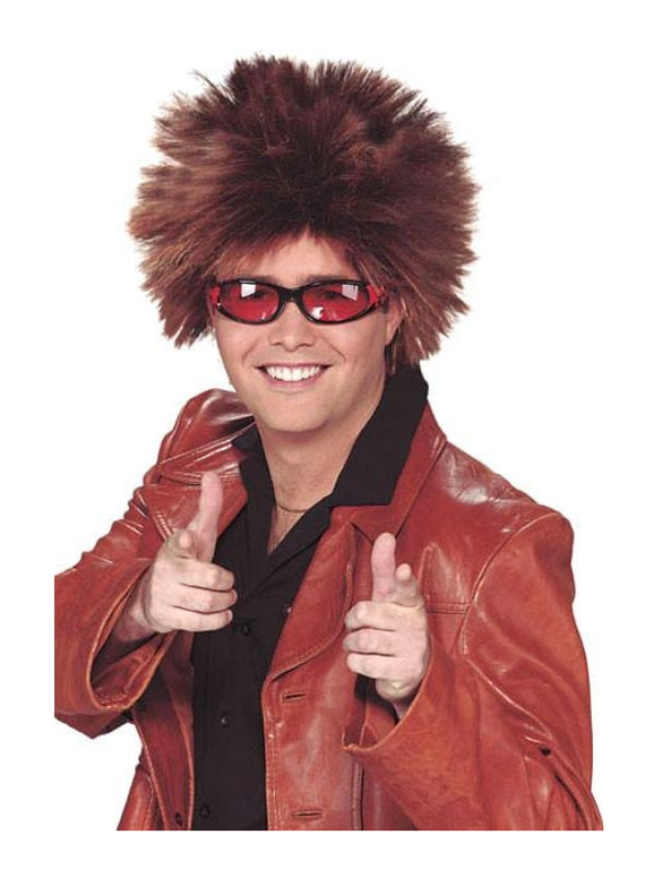 Adult Brown Rock Star Wig by Masquerade